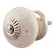 Cream Tiny Flower Ceramic Wardrobe Knobs